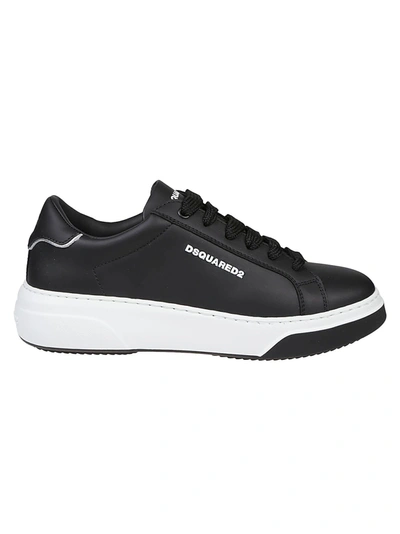Dsquared2 Bumper Lace-up Low Top Sneakers In Nero/nero
