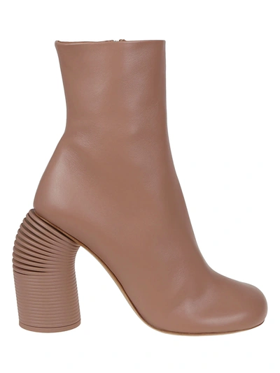 Off-white Tonal Spring Ankle Boot In Nude Nude