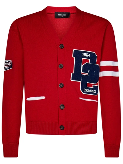 Dsquared2 College Pullover In Red