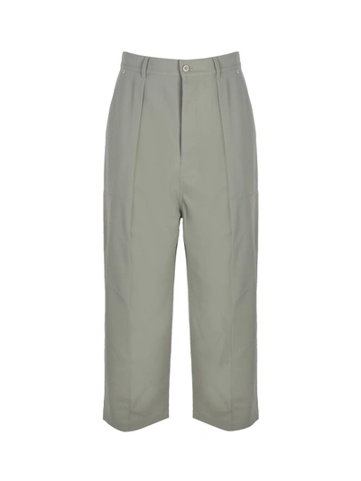 Loewe Low Crotch Wide Leg Trousers In Sage