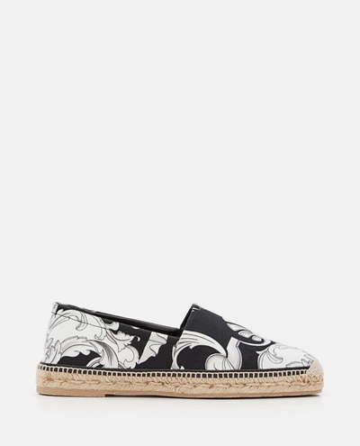 Versace Baroque Espadrilles In White