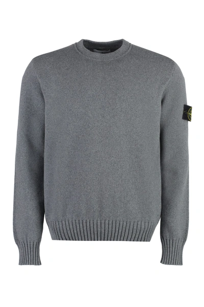 STONE ISLAND STONE ISLAND COTTON BLEND CREW-NECK SWEATER