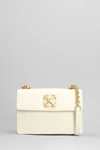 OFF-WHITE OFF-WHITE JITNEY 2.0 SHOULDER BAG IN WHITE LEATHER