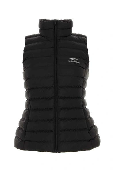 Balenciaga Black Nylon Sleeveless Jacket