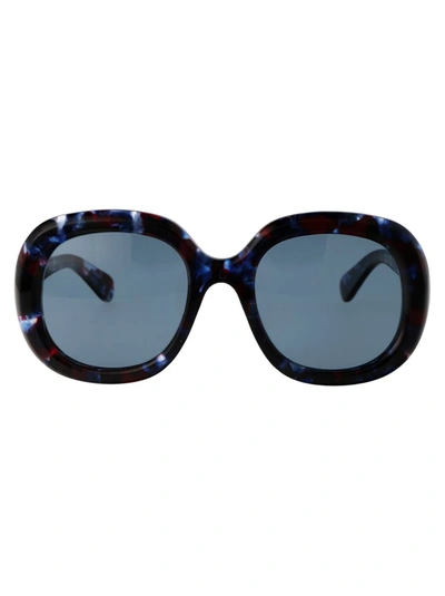 Chloé Ch0153s Sunglasses In 008 Havana Hvana Blue