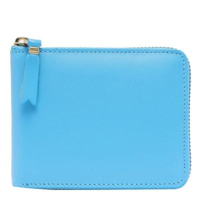 Comme Des Garçons Classic Leather Line Wallet In Blue