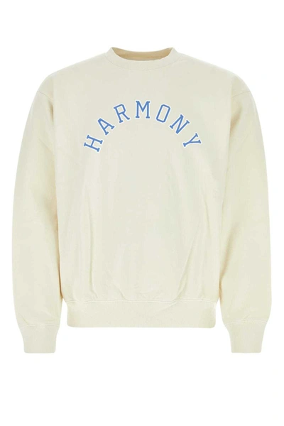 Harmony Paris Logo印花棉卫衣 In White