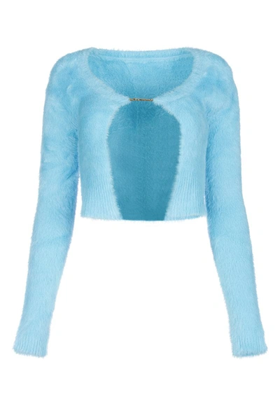 Jacquemus Knit Cardigan In Light Blue
