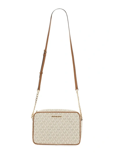 Michael Michael Kors Michael Kors Shoulder Bag "jet Set" In Beige