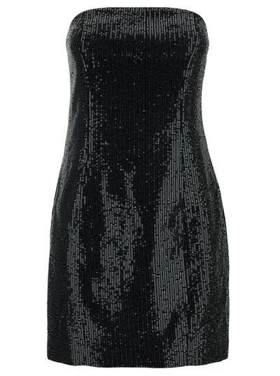 Rotate Birger Christensen Black Sequin-embellished Mini Dress