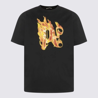 PALM ANGELS PALM ANGELS BLACK COTTON T-SHIRT