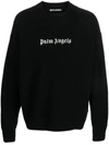 PALM ANGELS PALM ANGELS CREW-NECK SWEATER WITH LOGO