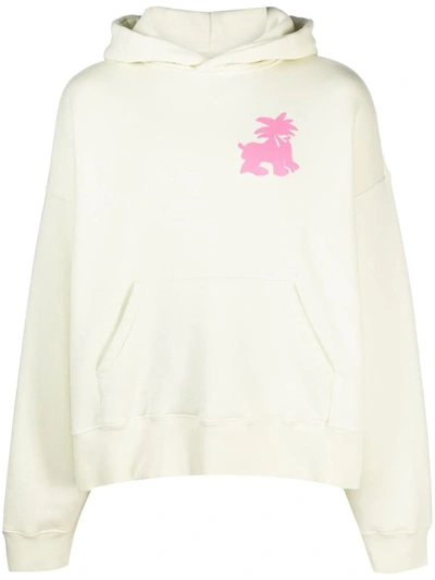 Palm Angels Leon Sweatshirt With Print In Green