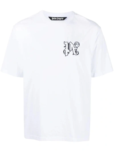 Palm Angels Monogram T-shirt In White