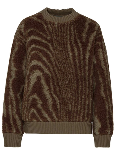 Stella Mccartney Teddy Sweater In Brown Wool Blend