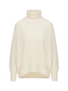 Vanisé Turtleneck Ribbed Sweater In Gold