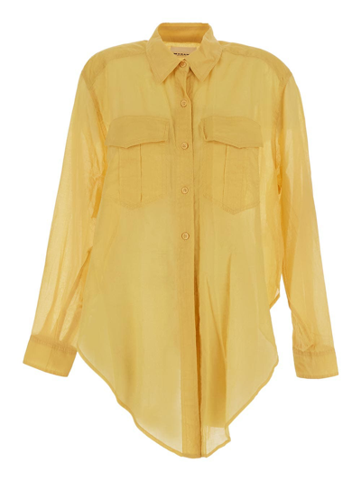 Isabel Marant Étoile Cotton Top In Yellow