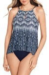 MIRACLESUIT SILVER SHORES KEYHOLE TANKINI TOP