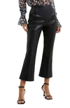 FRENCH CONNECTION CLAUDIA FAUX LEATHER KICK FLARE PANTS