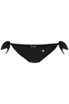 Dolce & Gabbana Logo Print Bikini Bottoms In Black