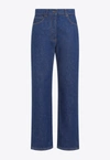 The Row Borjis Selvedge High-rise Straight-leg Jeans In Blue