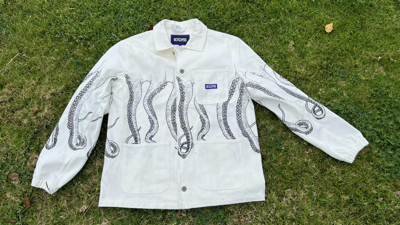 Pre-owned Octopus Work Jacket In White