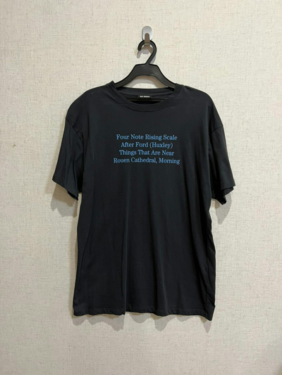 Pre-owned Raf Simons Four Note Poem Tee In Bleu