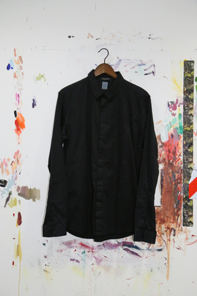 Pre-owned Stone Island Shadow Project 2010 Sateen Hidden Pocket Shirt In Black