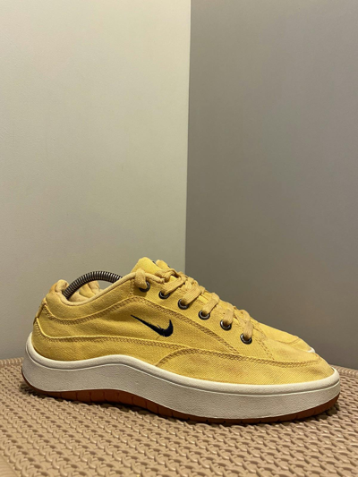 Pre-owned Nike X Vintage Nike Vintage Y2k 2000s Challenger Court Sneakers In Yellow