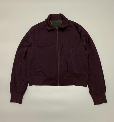 Pre-owned Prada 2000s  Purple Padded Mohair/wool Bomber Jacket