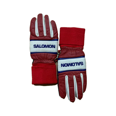 Pre-owned Salomon X Vintage 1990's Salomon Ski Gloves In Red