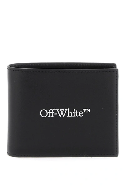 Off-white Bookish Logo Bi-fold Wallet Men In Black