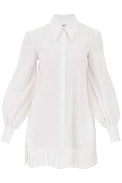 Off-white Mini Shirt Dress In White