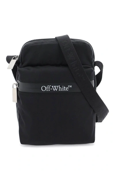 Off-white Nylon Crossbody Bag In Black