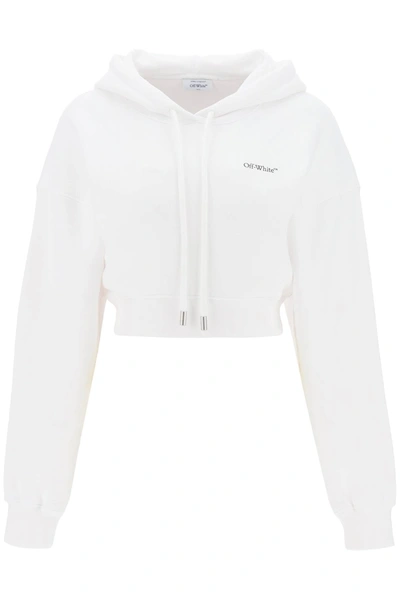 OFF-WHITE OFF-WHITE X-RAY ARROW CROPPED HOODIE WOMEN