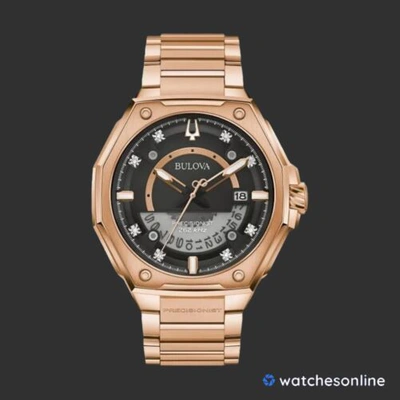 Pre-owned Bulova Precisionist X Quartz Diamond Black Dial Men's Watch 97d129