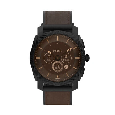Pre-owned Fossil Watch Smart Watch Digital Generation 6 Hybrid Men's Ftw7068 In Brown