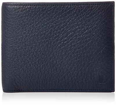 Pre-owned Lanvin [ Collection] Deer Skin Fold Wallet Jlmw8ds1 Navy In Blue