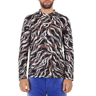 Pre-owned Roberto Cavalli Brand  Men's Tiger Twiga-print Top, Size: L & M In Multicolor