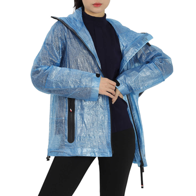 Pre-owned Moncler Ladies Day-namic Landry Crinkled Jacket - Bright Blue