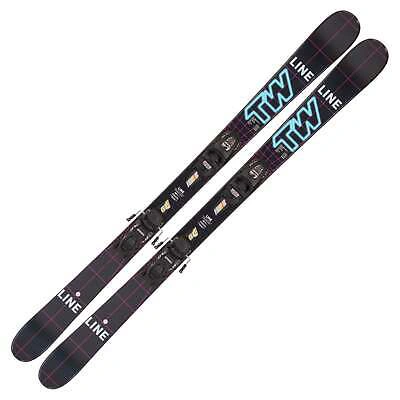 Pre-owned Line 2023  Wallisch Shorty Junior Skis W/ Marker Fdt Bindings - A220602201 In Multicolor