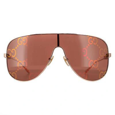 Pre-owned Gucci Sunglasses Gg1436s 003 Gold Red