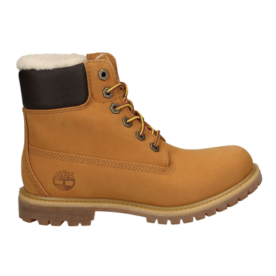 Pre-owned Timberland Womens Boots 6 Premium Shearling Waterproof Winter Nubuck In Wheat