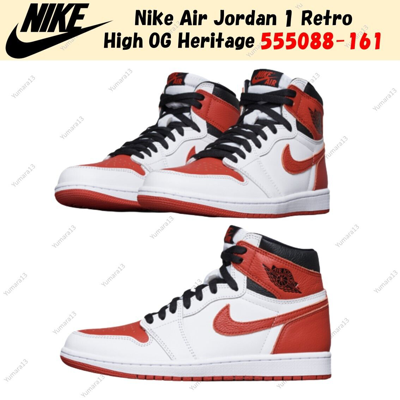 Pre-owned Jordan Nike Air  1 High Og Heritage Chicago University Red 555088-161 Us 4-14