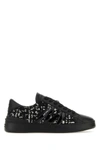MONCLER MONCLER TWO-TONE FABRIC AND LEATHER MONACO M SNEAKERS