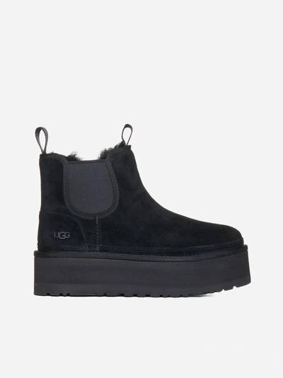 Ugg Neumel Platform Chelsea Boots In Black