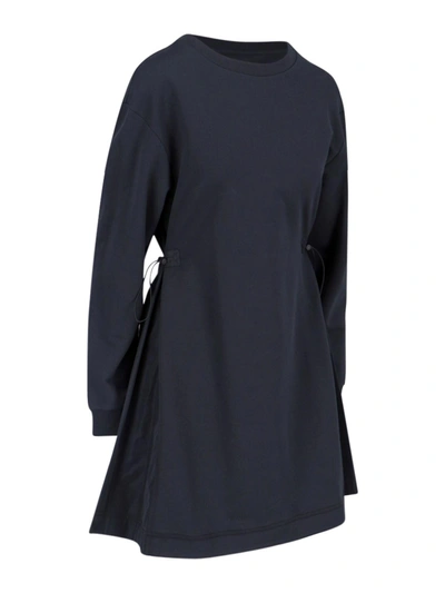 Moncler Mini Sweatshirt Dress In Black