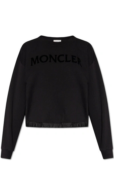 Moncler Sweatshirt With Logo In Black