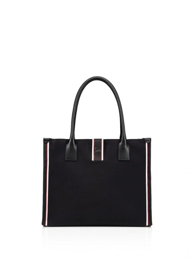 Christian Louboutin Astroloubi F.a.v. L Tote Bag In Canva And Calf Leather In Black