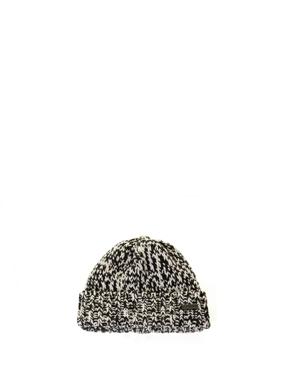 Saint Laurent Wool Hat In Black Ivory